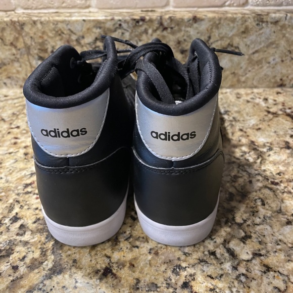 ❤️ ADIDAS WOMENS BLACK HI TOP CLOUDFOAM SNEAKERS 9 - Picture 2 of 7